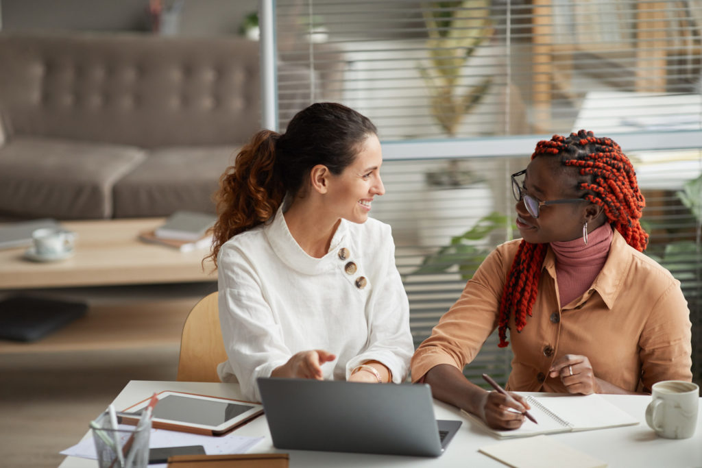 Two Female Business Owners Working